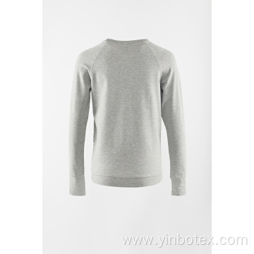 Grey knitting athletic pullover